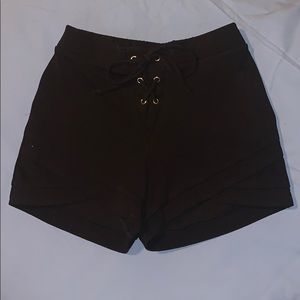 MATERIAL GIRL lace up shorts